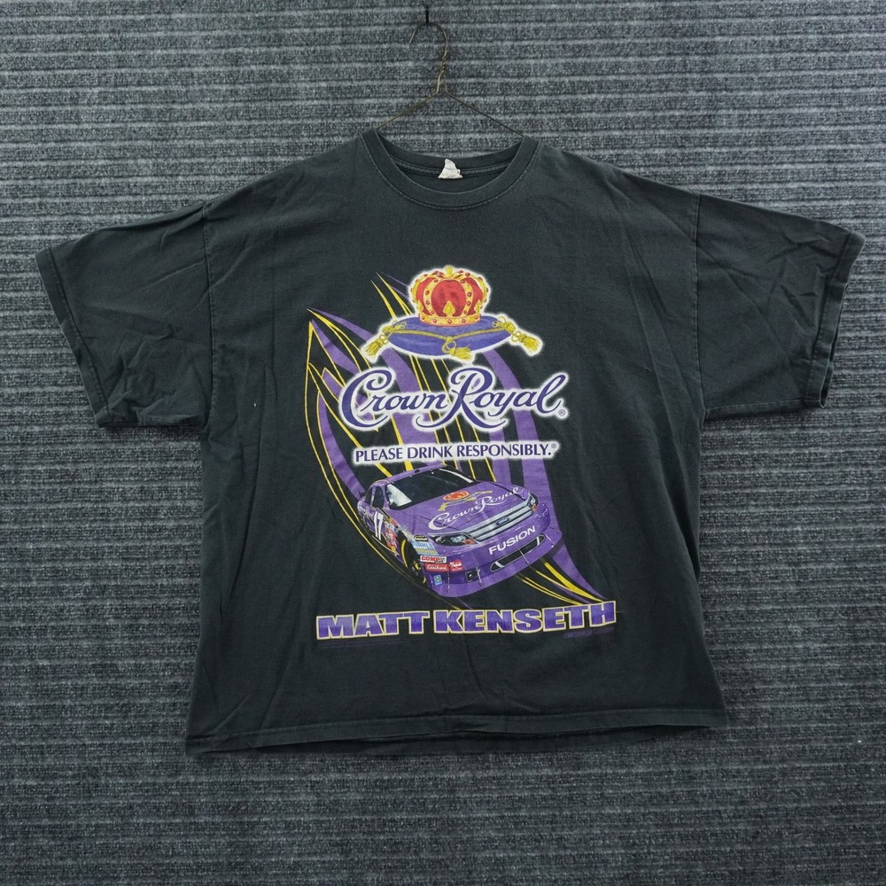 NASCAR Matt Kenseth Crown Royal T-Shirt Mens 2XL Black 2010 Tour Graphic Tee